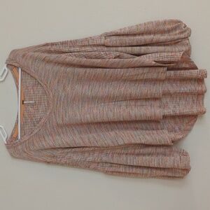 Free People Happy Day Puff Sleeve Boho Hippie Sweater - Size M